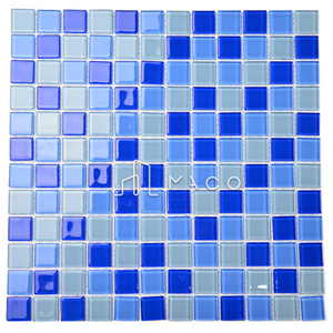 Australian Spain Blue Swimming Pool Crystal Backsplash Glass Mosaics Designs 20X20 Swimming Mosaik Pool Shower Tiles