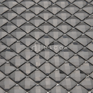 9 13 Facet Mirror Crystal Square Black Diamond Glass Mosaic Tiles for Kitchen Backsplash