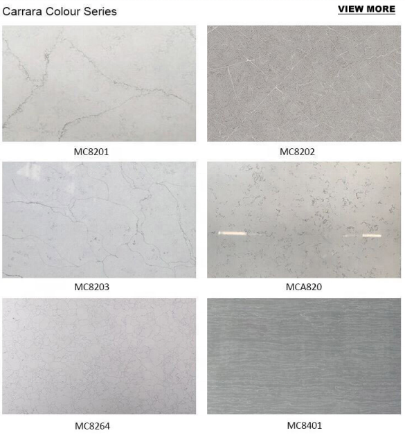 Carrara White Marble Tile Surface Carreau En Quartz