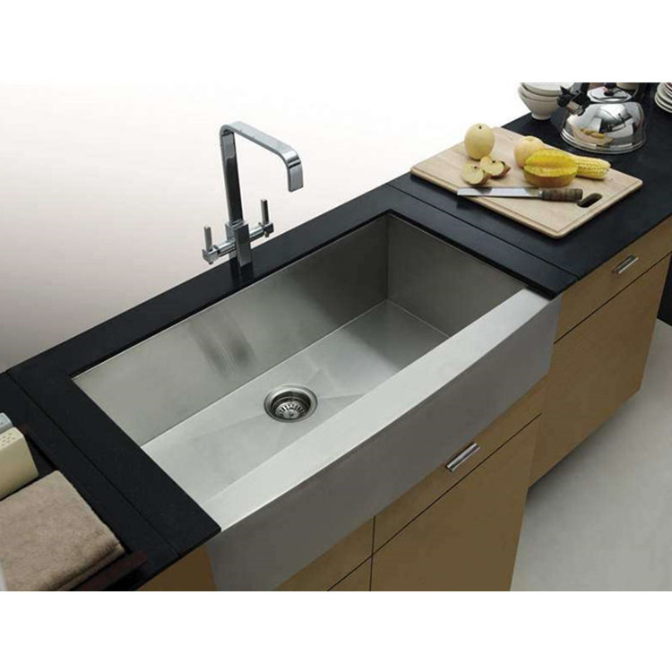 Stainless Steel Double Bowl Undermount Small Size Competitive Price Elegant Shape  Farm Apron Front Style Kitchen Sink