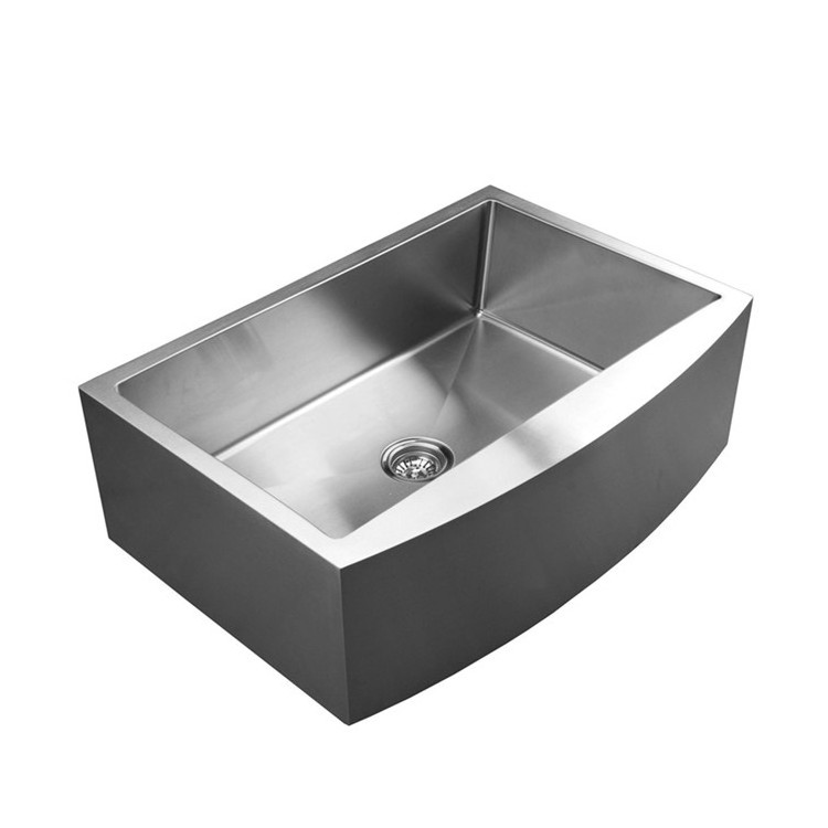 Stainless Steel Double Bowl Undermount Small Size Competitive Price Elegant Shape  Farm Apron Front Style Kitchen Sink