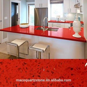 Red Strawberry Galaxy Artificial Quartz Stone Slab Countertops