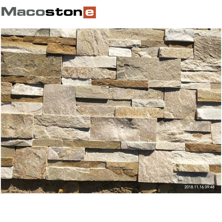 Faux Brick Stacked Stone Cladding Exterior Wall