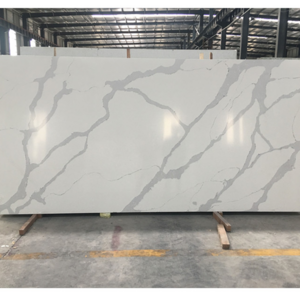 Precious Classic Jumbo Big Slab Surface Polished White Calacatta Wholesale Artificial Quartz Stone Countertop Quartz Slab Price