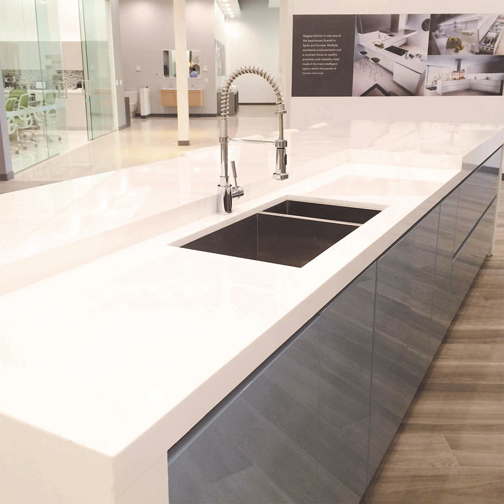 Carrara White Marble Quartz Stone Countertop Vanity Tops Engineered Stone Kitchen Worktops