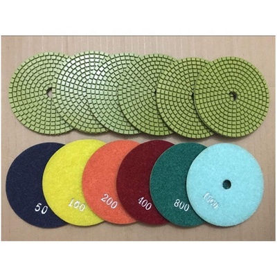 4 inches/5 inches 80mm/100mm/125mm/150mm wet granite marble quartz stone diamond polishing pad