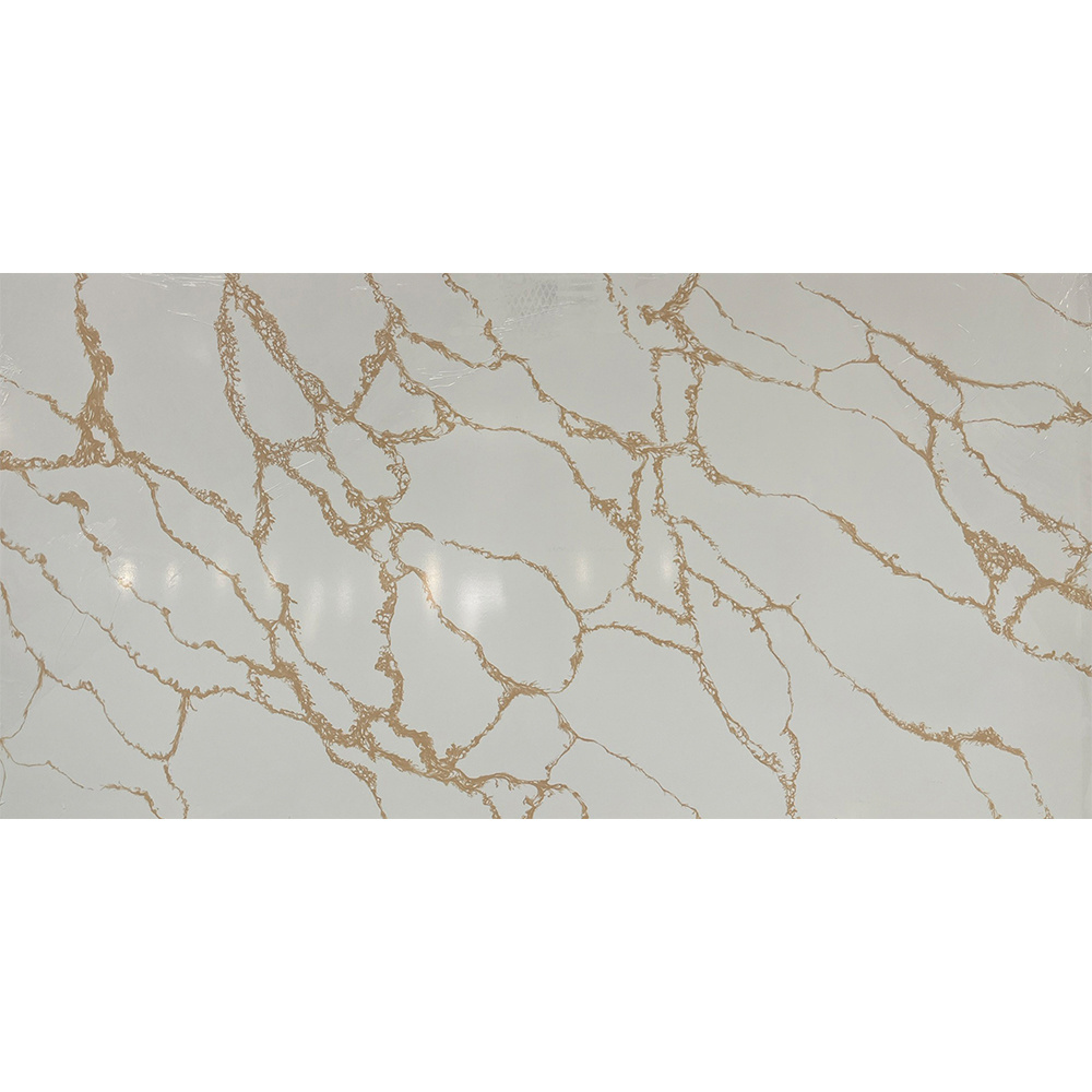 Macostone Calcatta Gold Quartz 6mm-30mm Thick Calacatta Gold White Quartz Stone Countertops Slabs