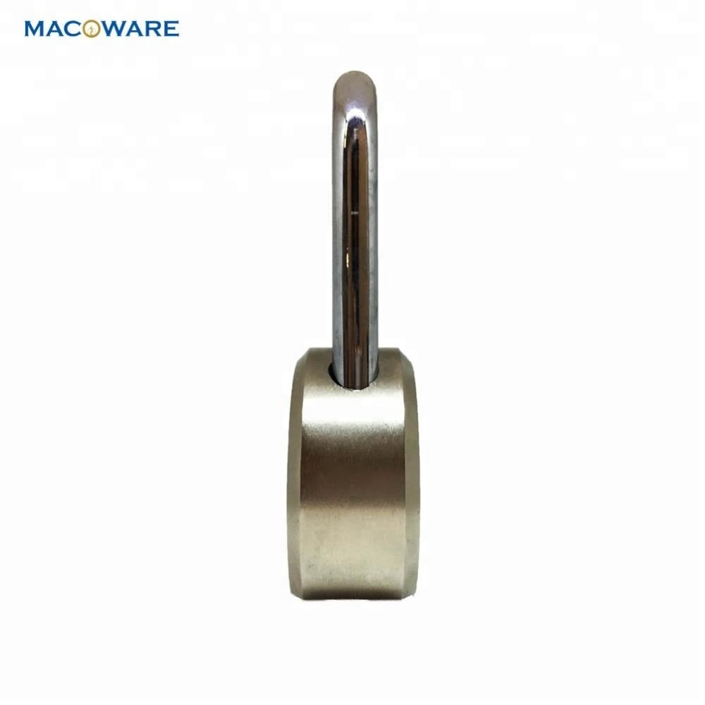 Top Security Heavy Duty Hardened Long Shackle Solid Steel Round Lock Padlock