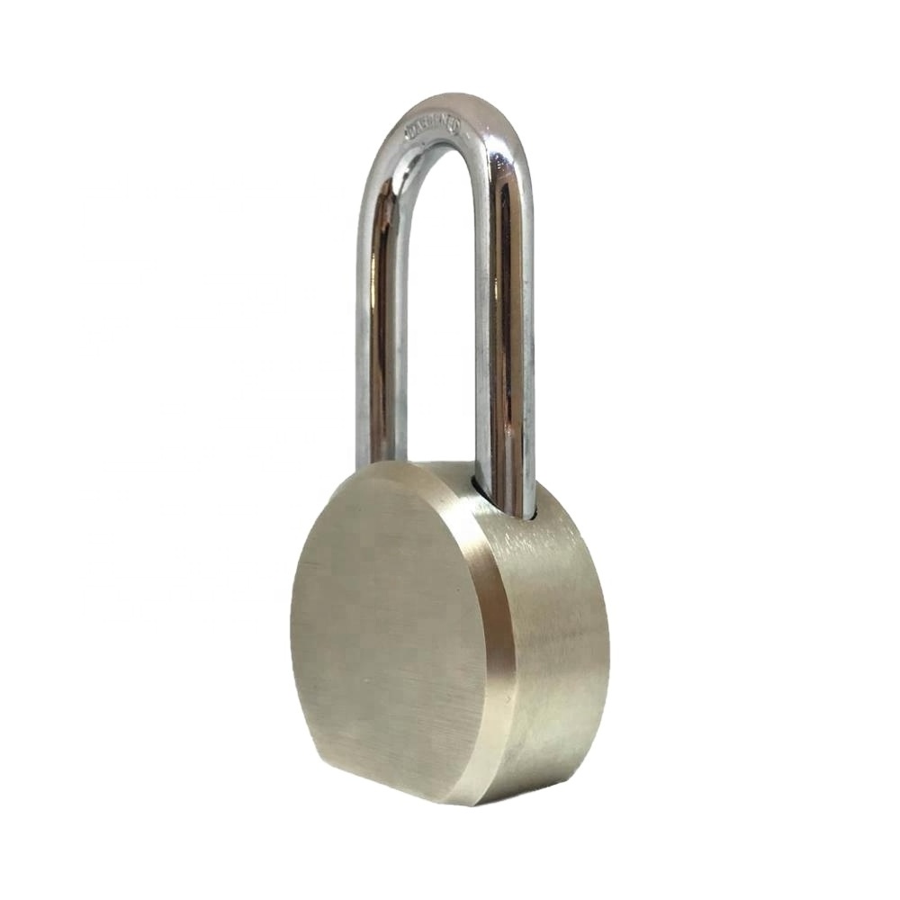 Top Security Heavy Duty Hardened Long Shackle Solid Steel Round Lock Padlock