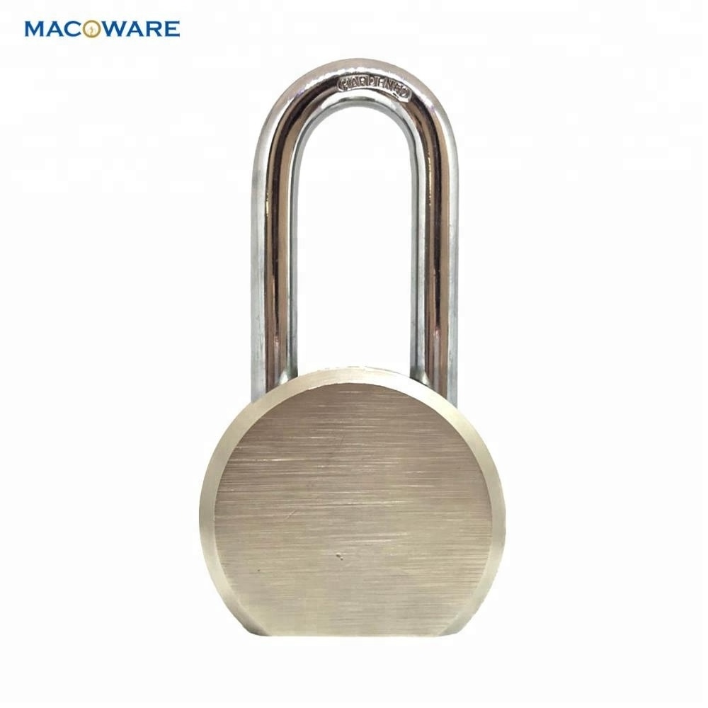 Top Security Heavy Duty Hardened Long Shackle Solid Steel Round Lock Padlock