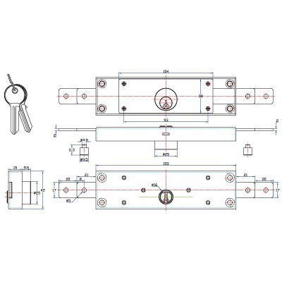 Durable Security Storage Steel Case Brass Cylinder Car Warehouse Garage Roll up Rolling Shutter Garage Door Lock