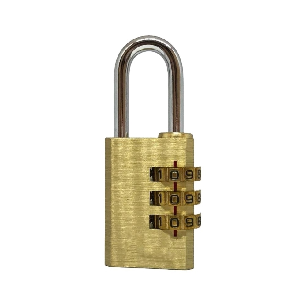 3 Combination Lock Candado High Security Luggage Brass Password Padlock