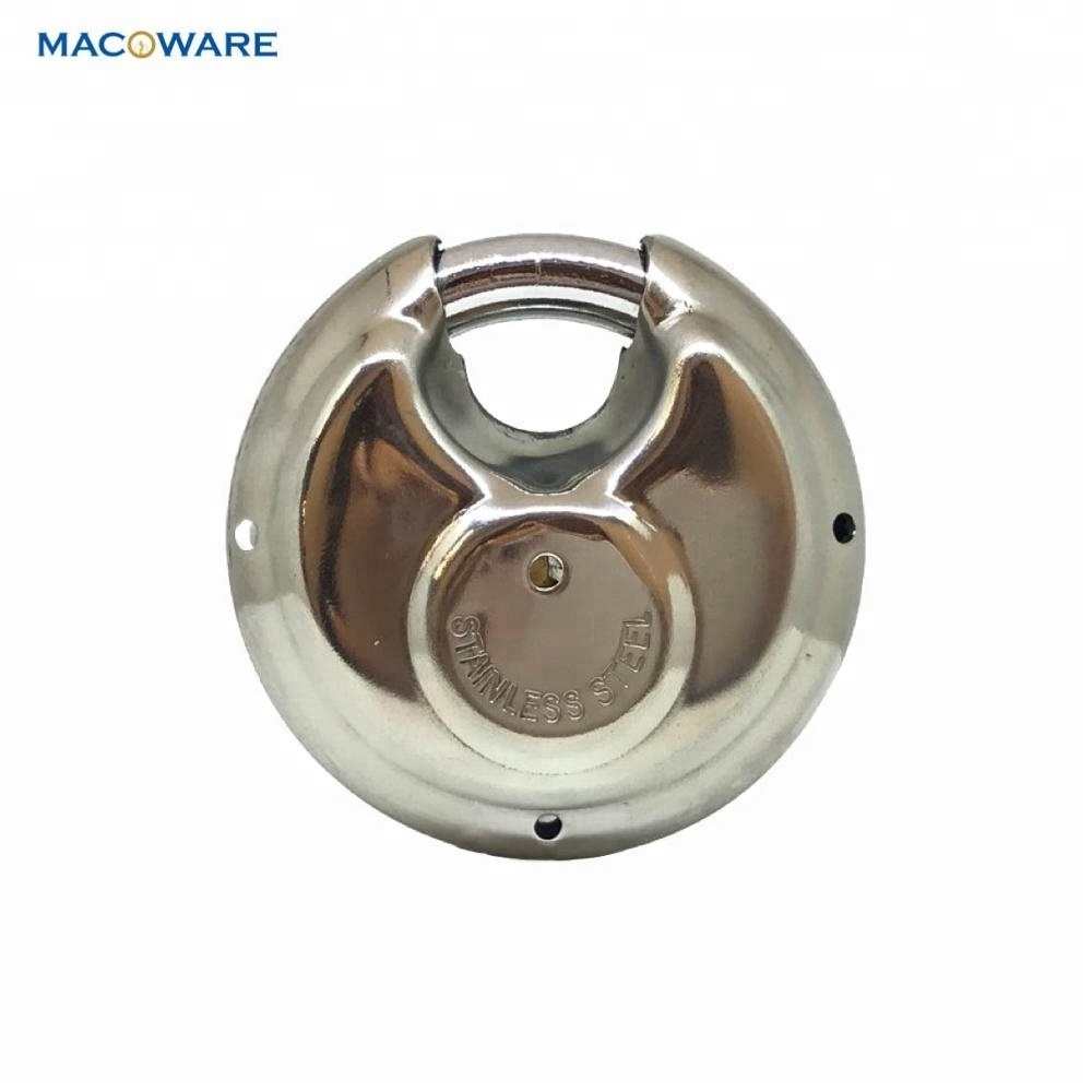 High Security Disc Lock Top Quality Padlock 70mm SS Stainless Steel Round Discus Padlock