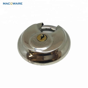 High Security Disc Lock Top Quality Padlock 70mm SS Stainless Steel Round Discus Padlock