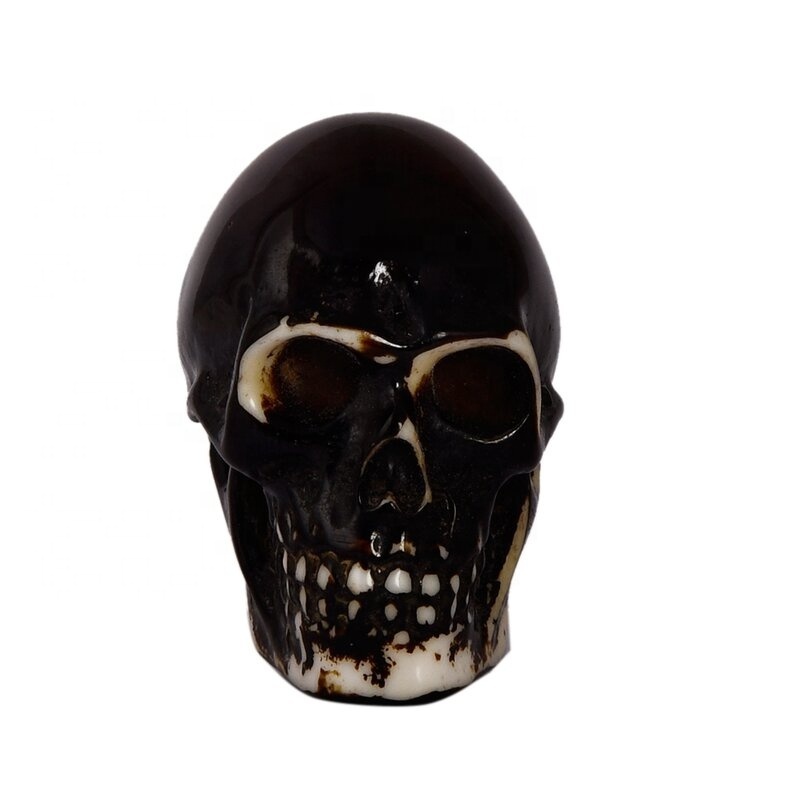 Premium Quality Resin Skull Black and White Antique Dresser Wardrobe Door Knob from India