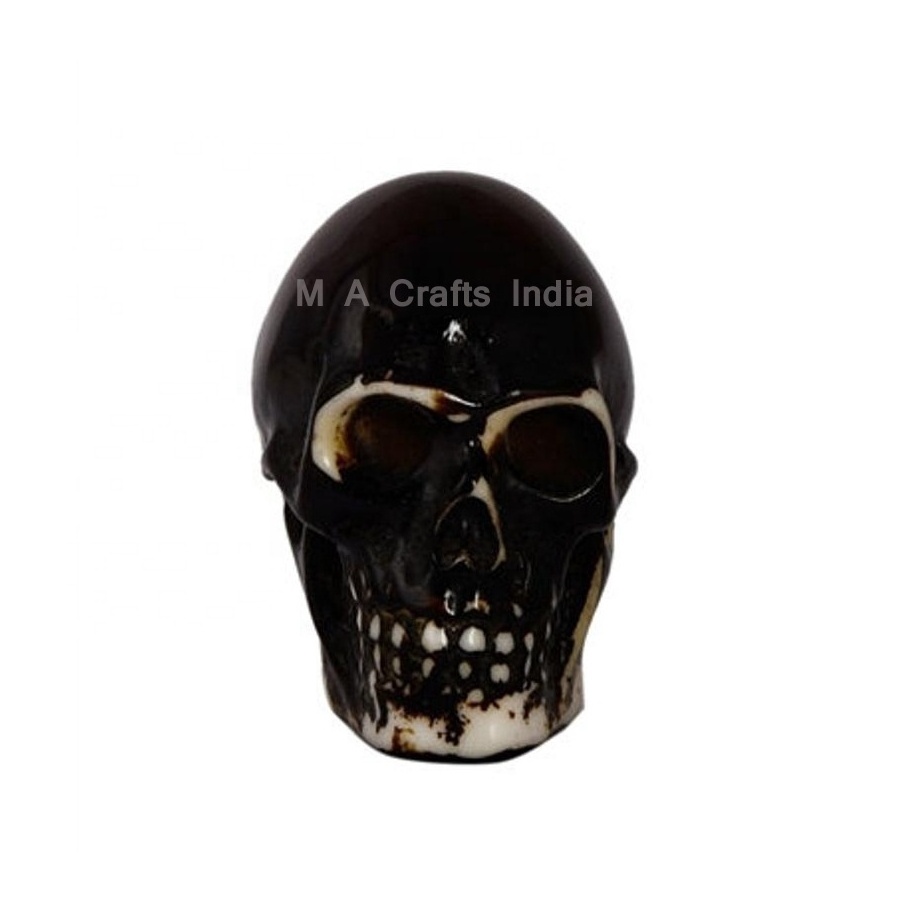 Premium Quality Resin Skull Black and White Antique Dresser Wardrobe Door Knob from India