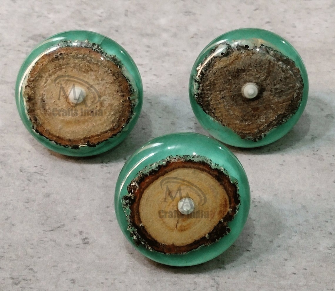 multi color Blue and Gold Resin Knob, Pull, Handle for Cupboard Doors Cabinets Drawers Furniture Kitchens knobs