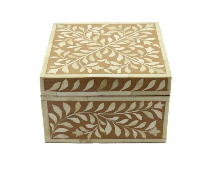 Decorative Bone Inlay Jewelry Box Elegant Design For Home Decoration Perfect Home Decoration and Gift