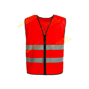 High Quality Custom Logo Gauze Knitted Safety Reflective Vest High Visibility Security Construction Reflective Vest With Pocket