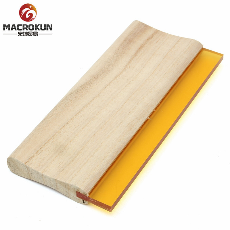 silk screen printing wooden handle squeegee blade rubber