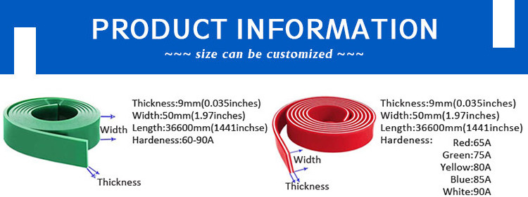 PU 100 300 500 Screen Printing Squeegee Rubber Polyurethane Squeegee Blade for Silk Screen