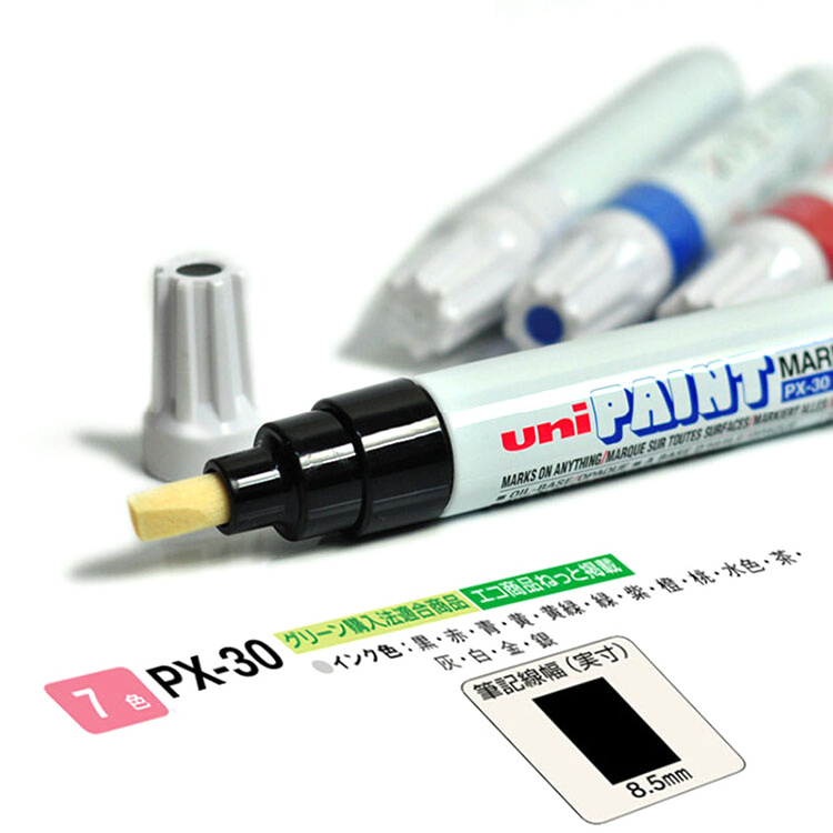 Uni PX-30 Permanent Markers Oil Ink Paint Marker 8.5mm Width Line Paint Uni Mitsubishi PX-30 Paint Marker