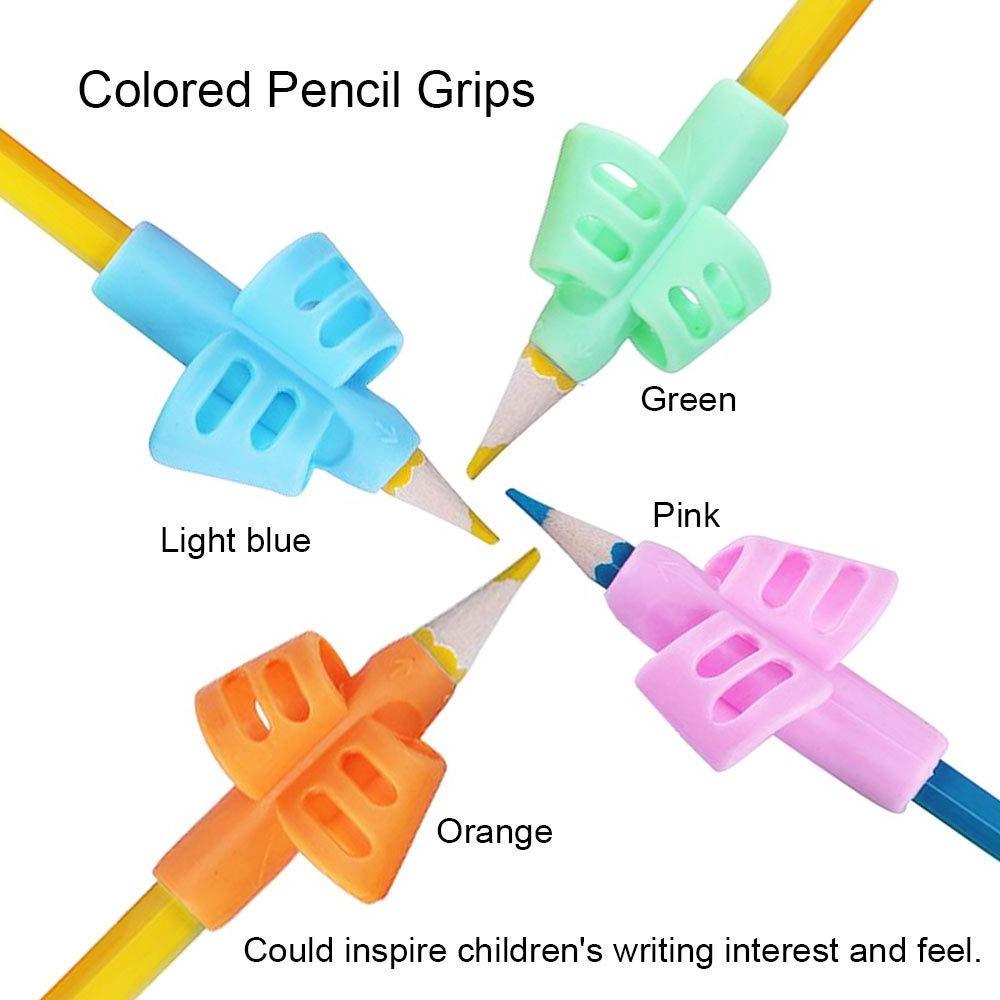 Pen Grips for Kids Handwriting for Preschool,Silicone Pen Holder Pen Writing Aid Grip School Supplies for Kids