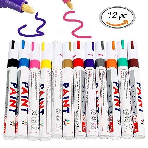 China Facoty 12 colors paint marker pen DIY album graffiti pen car tyre paint marker