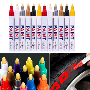 China Facoty 12 colors paint marker pen DIY album graffiti pen car tyre paint marker