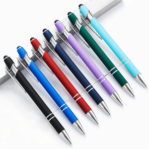 Ballpoint Pens with Stylus Tip, Black Ink Metal Pen Stylus Pen, 2 in 1 Stylus 1mm