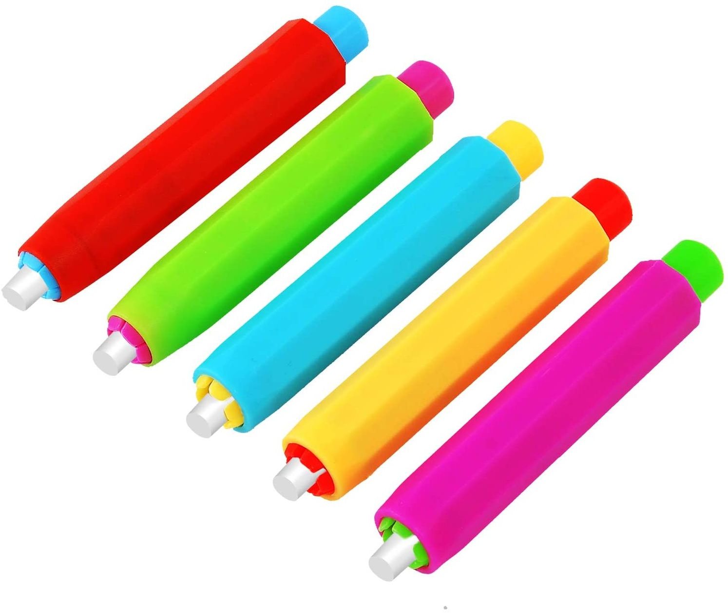 Colorful Plastic Chalk Holder, Adjustable Chalk Clip Chalk Holder for School Office Home