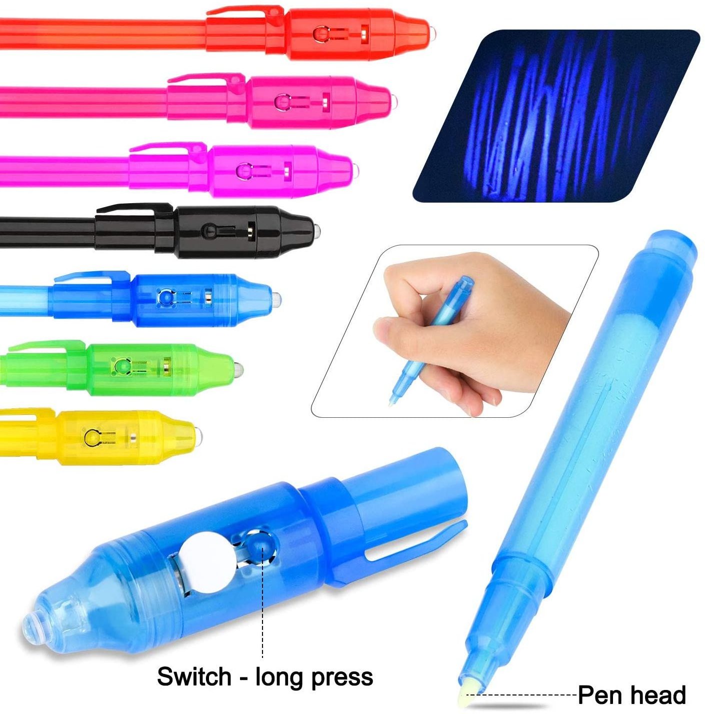 Invisible Ink Pen with uv Light Secret Message Writer Magic Marker