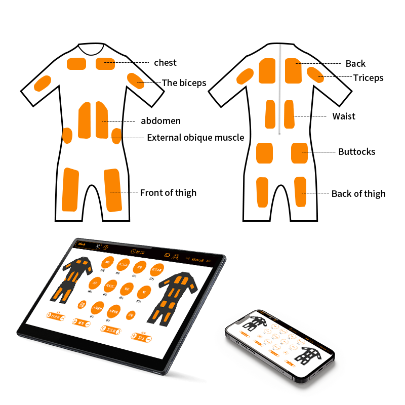 MBODY Ems Wireless suit Training Ems Slimming Body Gym Version Full body EMS Training Suit