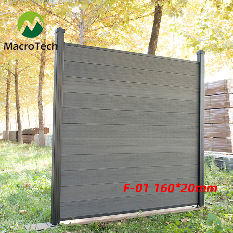 Hot Sale Anti-climb Farm Pool WPC Fence Panel Cheap Plastic Composite Driveway Gates Accessories Decorative Style Fenceing