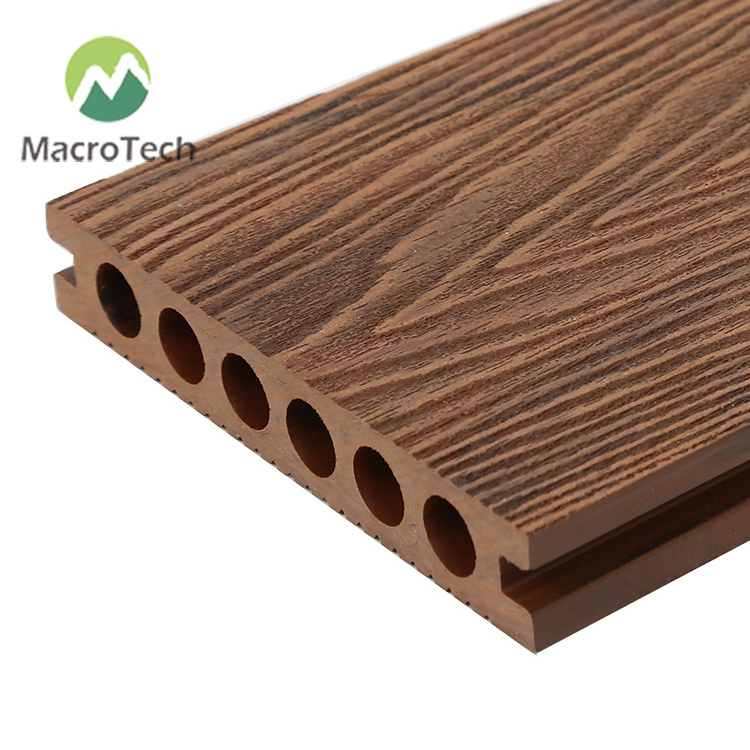 140*23mm wpc decking embossed wood plastic composite flooring  outdoor wpc