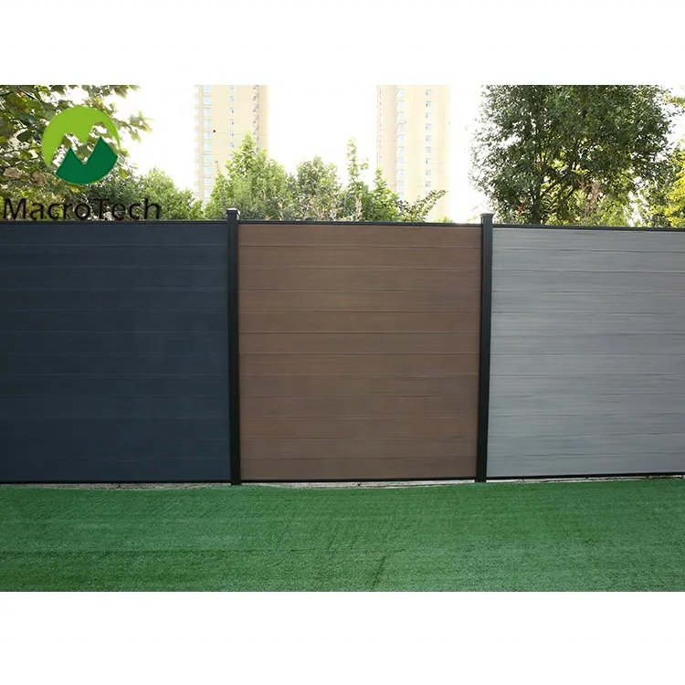 Garden Security System WPC Fence Panels Outdoor  For Garden Fencing