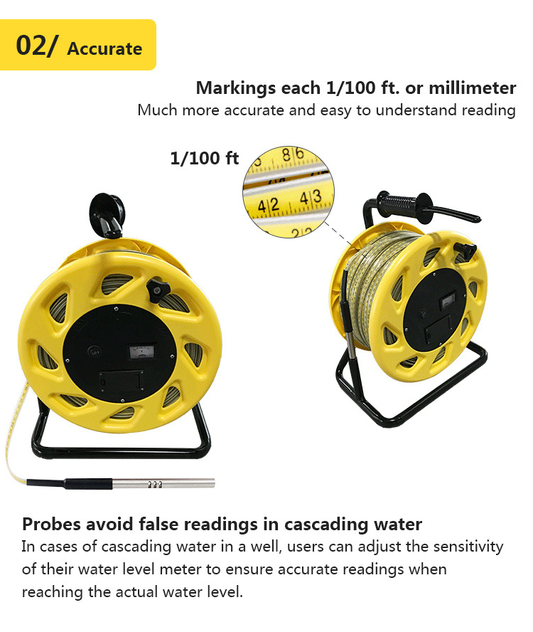 30-200M Deep Well Electronic Water Level Dip meter