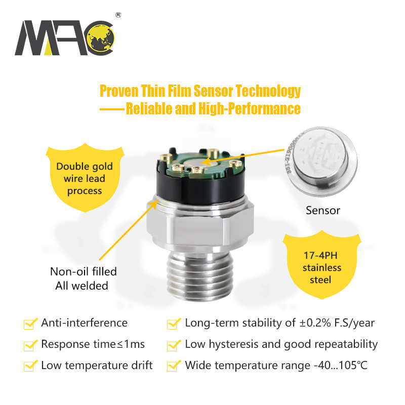 Digital Hydraulic Industrial Pressure Transmitter Transducers with High Shock and Vibration Resistance