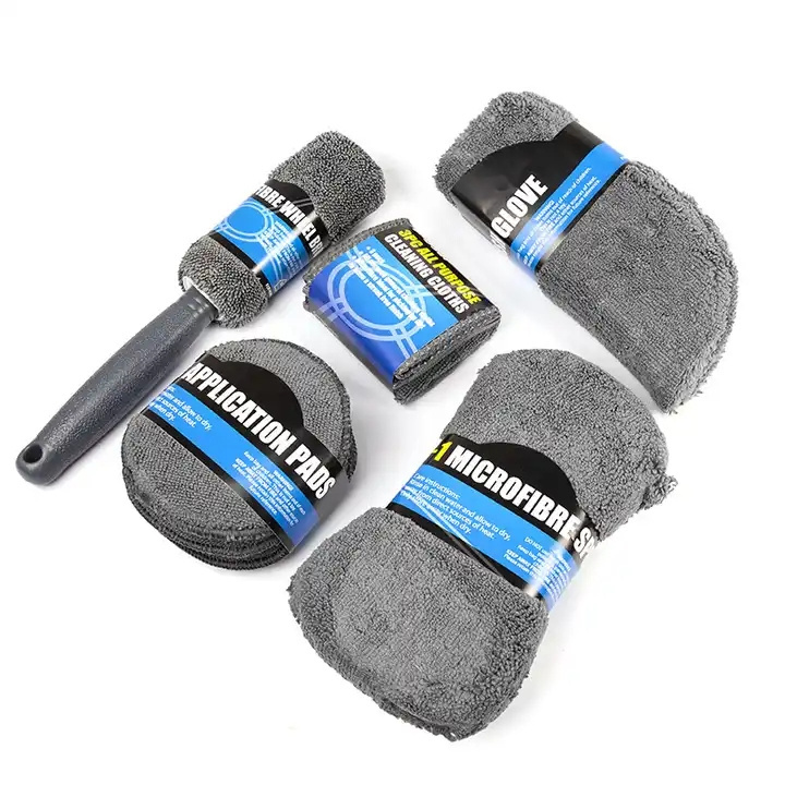 9 pcs Car wash Cleaning Tool Car Wash Mop Car Towel Polishing Waxing Sponge Block Tire Brush