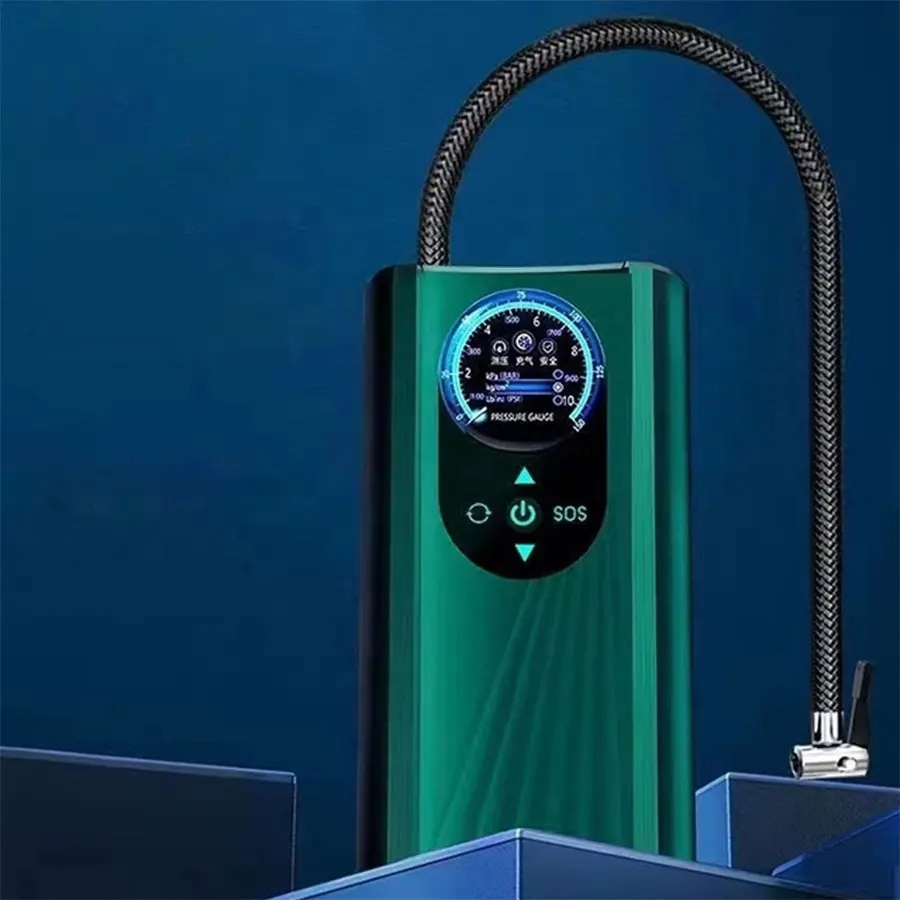 China Factory Abs 12V Electric Inflator Car Air Pump for Tire Inflation  Tire Pressure Monitor Portable Car Air Compressor Pump