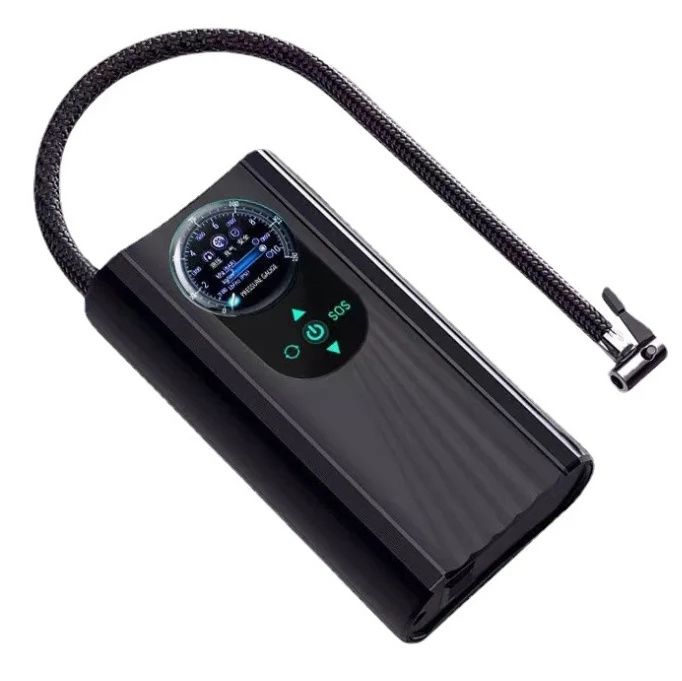 China Factory Abs 12V Electric Inflator Car Air Pump for Tire Inflation  Tire Pressure Monitor Portable Car Air Compressor Pump