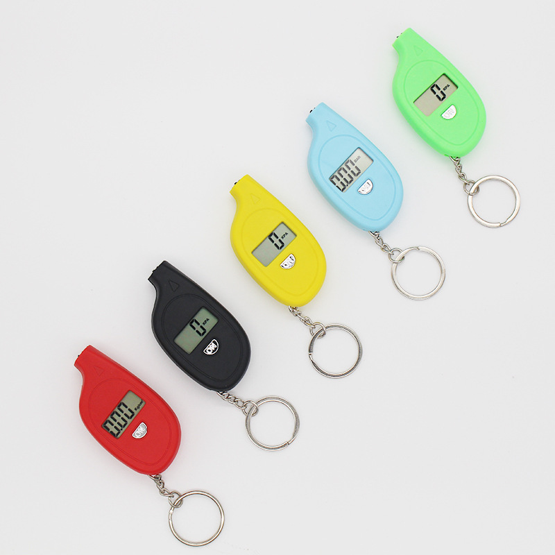 Colorful Portable Car Truck Tire Pressure Digital Tester Mini Key chain Car Gauge Tire Pressure Meter