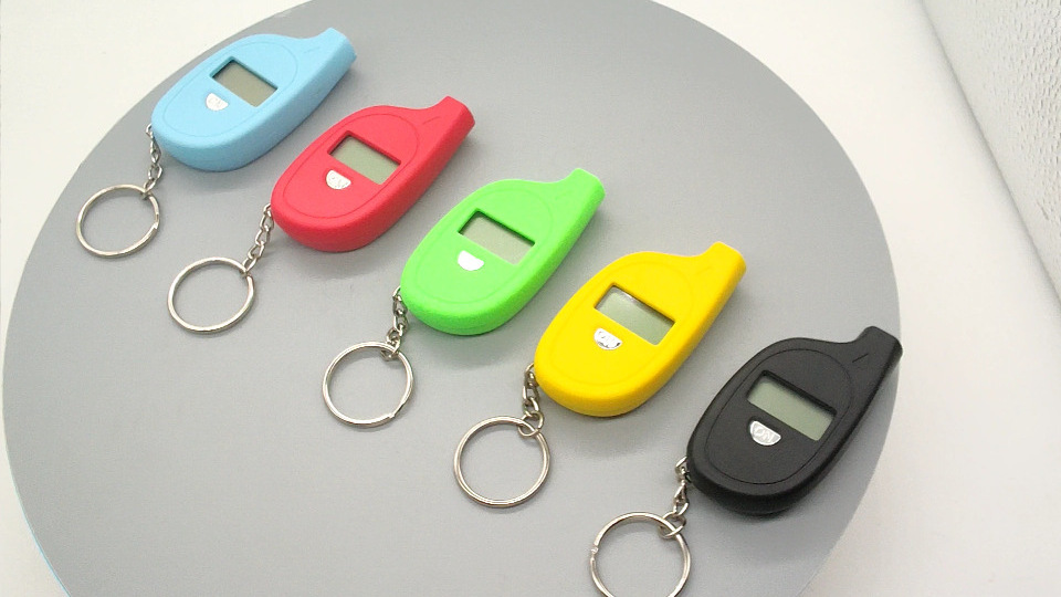 Colorful Portable Car Truck Tire Pressure Digital Tester Mini Key chain Car Gauge Tire Pressure Meter