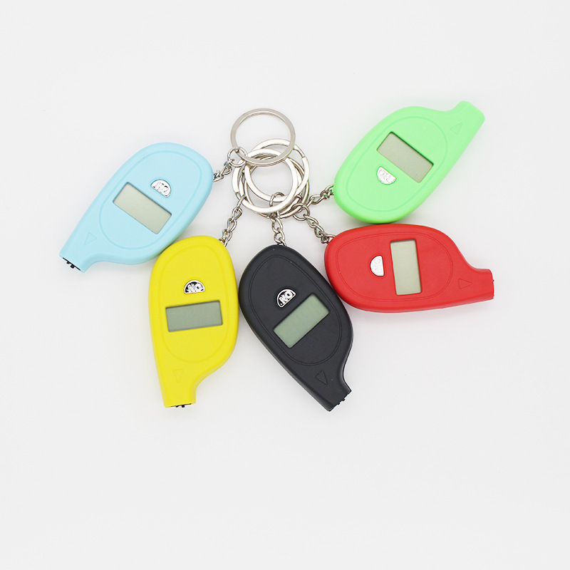 Colorful Portable Car Truck Tire Pressure Digital Tester Mini Key chain Car Gauge Tire Pressure Meter