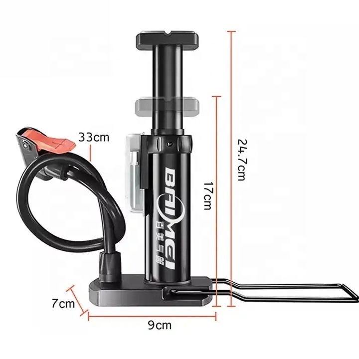 Mini Bike Floor Tire Pump Portable Air Bicycle Hand Foot Pump Lightweight United Ball Scooter Air Pump Bike