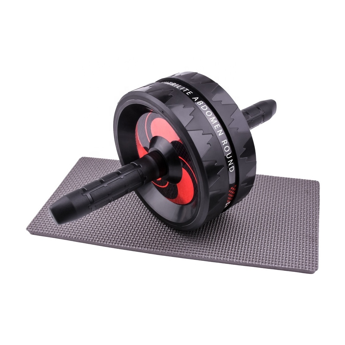 New Style Home Fitness Abdominal Workout Abs Wheel,Double Plastic Wheels Ab Abdominal Roller with Knee Pad