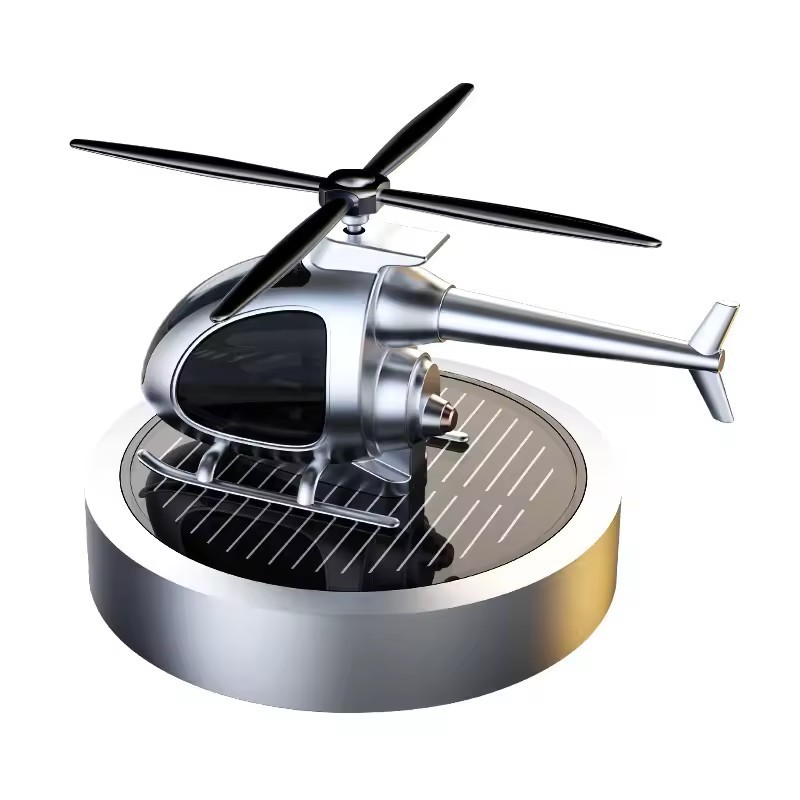 Solar Rotary Airplane Ornament Car Aromatherapy Wholesale Creative Fighter  Car Perfume Car Accessory Helicopter Solar Energy