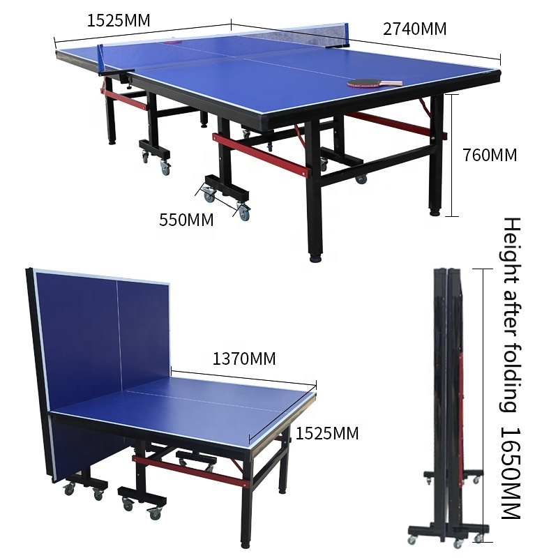 International Standard Size Household Foldable Ping Pong Table Indoor And Outdoor Table Tennis Table