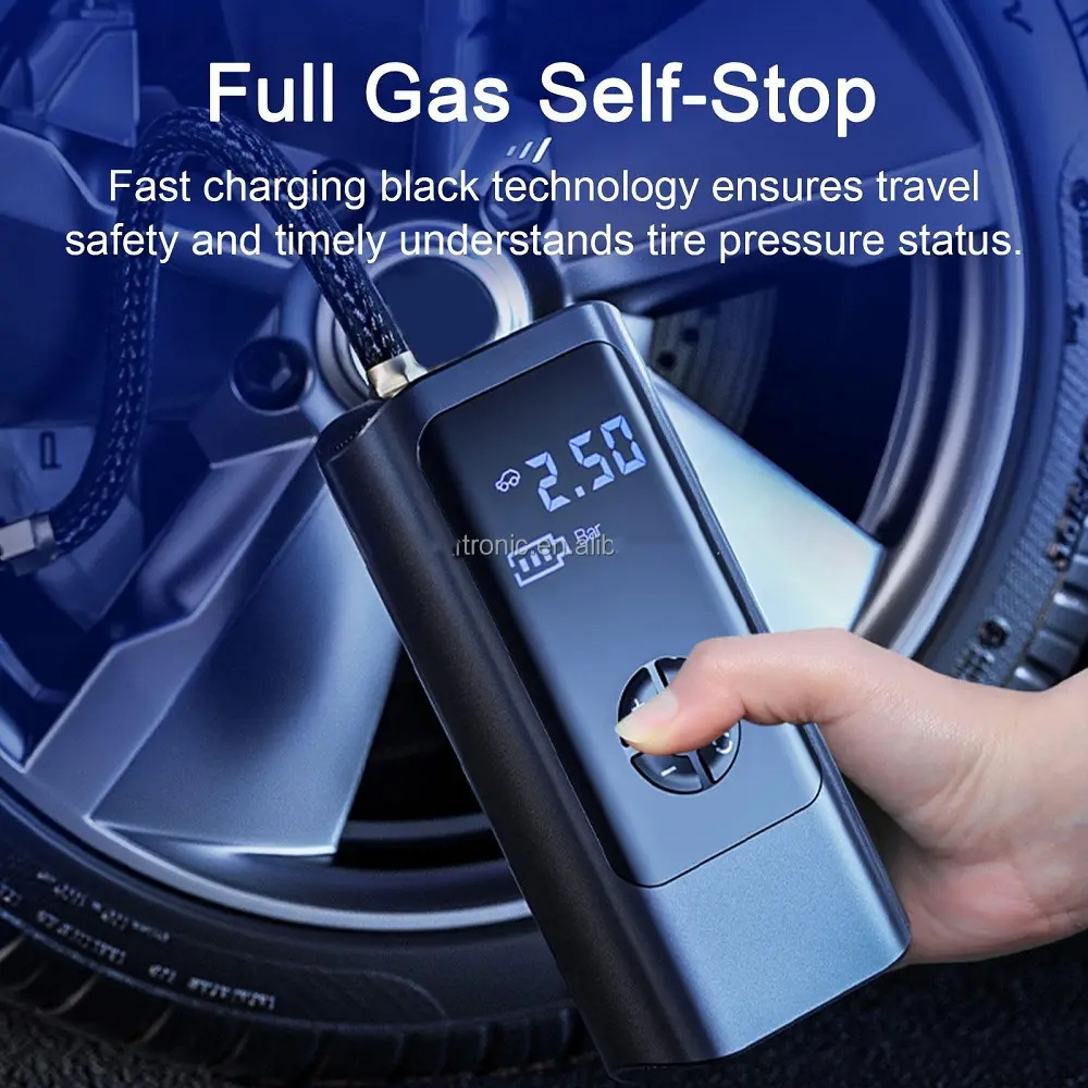 Automatic 4000mah Wireless Car Air Compressor Mini Digital Electric Portable Nitrogen 19 Cylinder Car Tire Inflator Portable