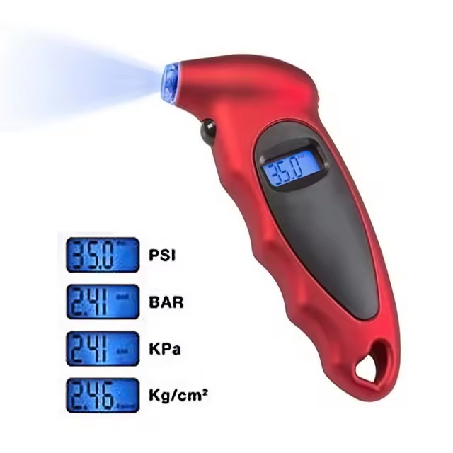 Hot sale 150 PSI 4 Settings Car Truck Digital Tire  Air Pressure Gauge with LCD display Auto Car Tire Pressure Digital Gauge